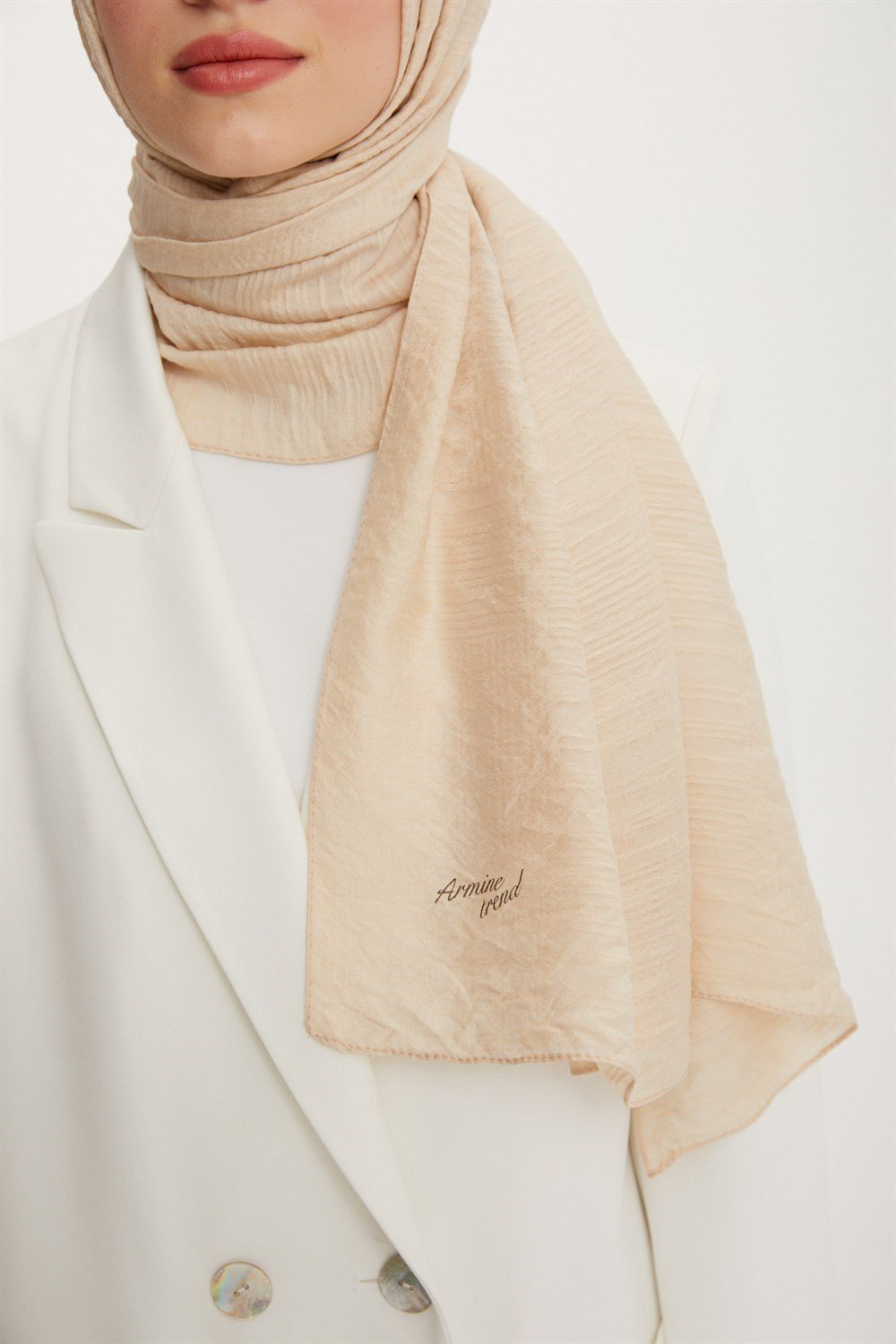 Armine Trend Star Şal - 3'lü Set - İndigo, Krem, Pembe - ATSSTR-545-560-572