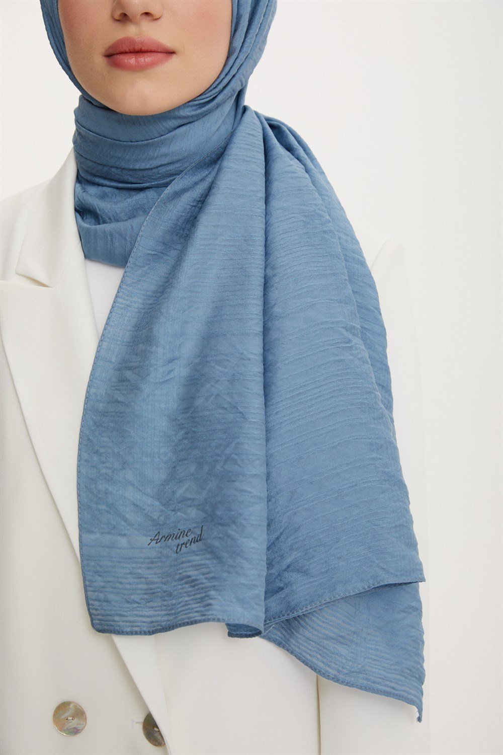 Armine Trend Star Şal - 3'lü Set - İndigo, Krem, Pembe - ATSSTR-545-560-572