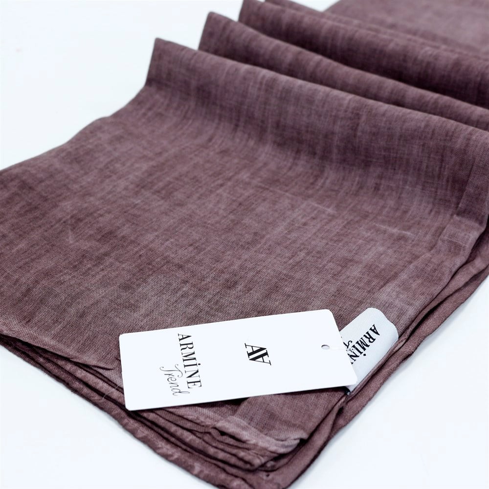 Armine Trend Taşlanmış Pamuk Şal - Acı Kahve