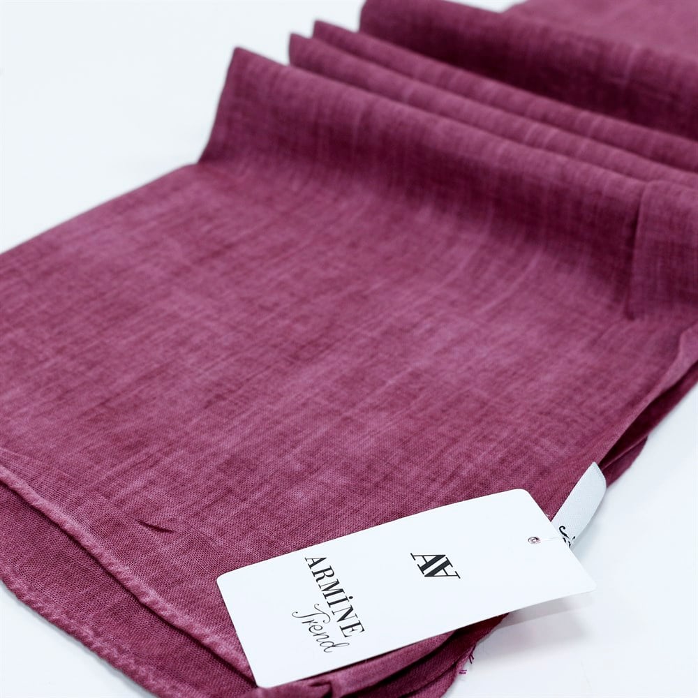 Armine Trend Taşlanmış Pamuk Şal - Gül Kurusu