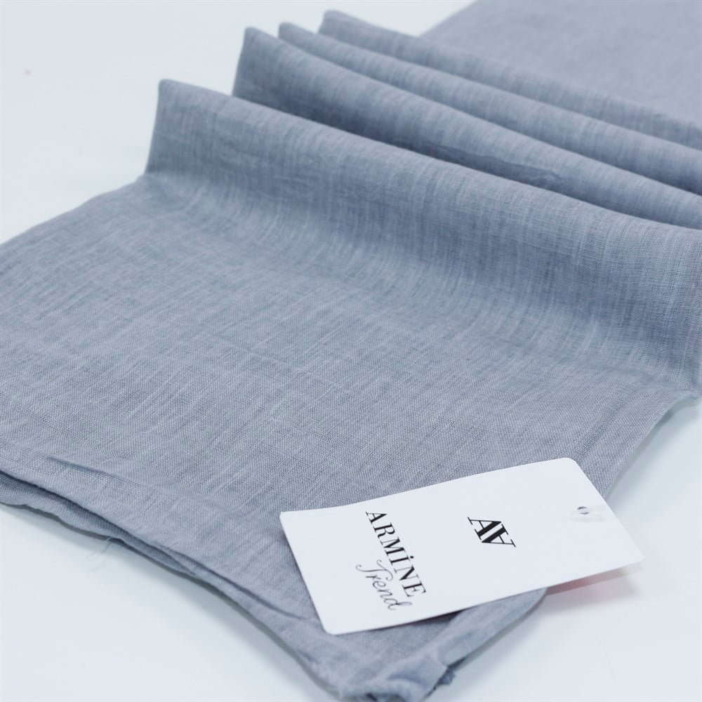 Armine Trend Taşlanmış Pamuk Şal - Koyu Gri