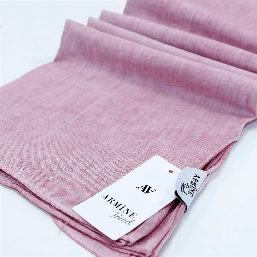 Armine Trend Taşlanmış Pamuk Şal - Pudra