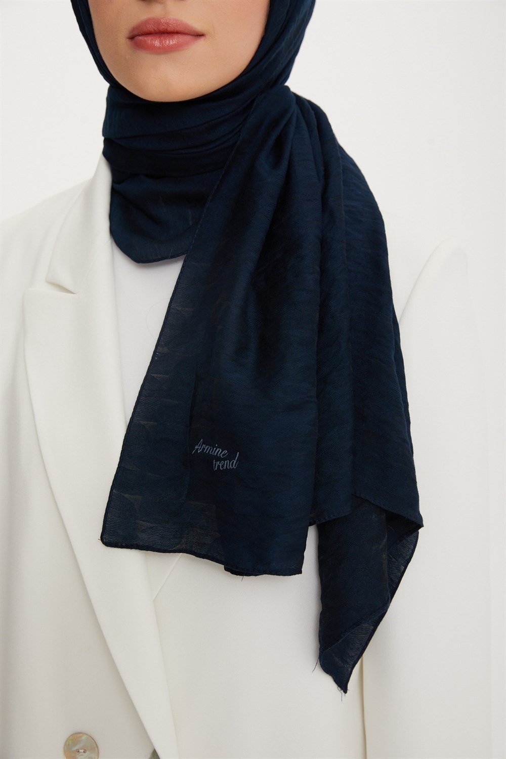 Armine Trend Vega Şal - Modal Kumaş - 3'lü Set - Vizon, Pembe, Lacivert - ATSVG-541-565-3494