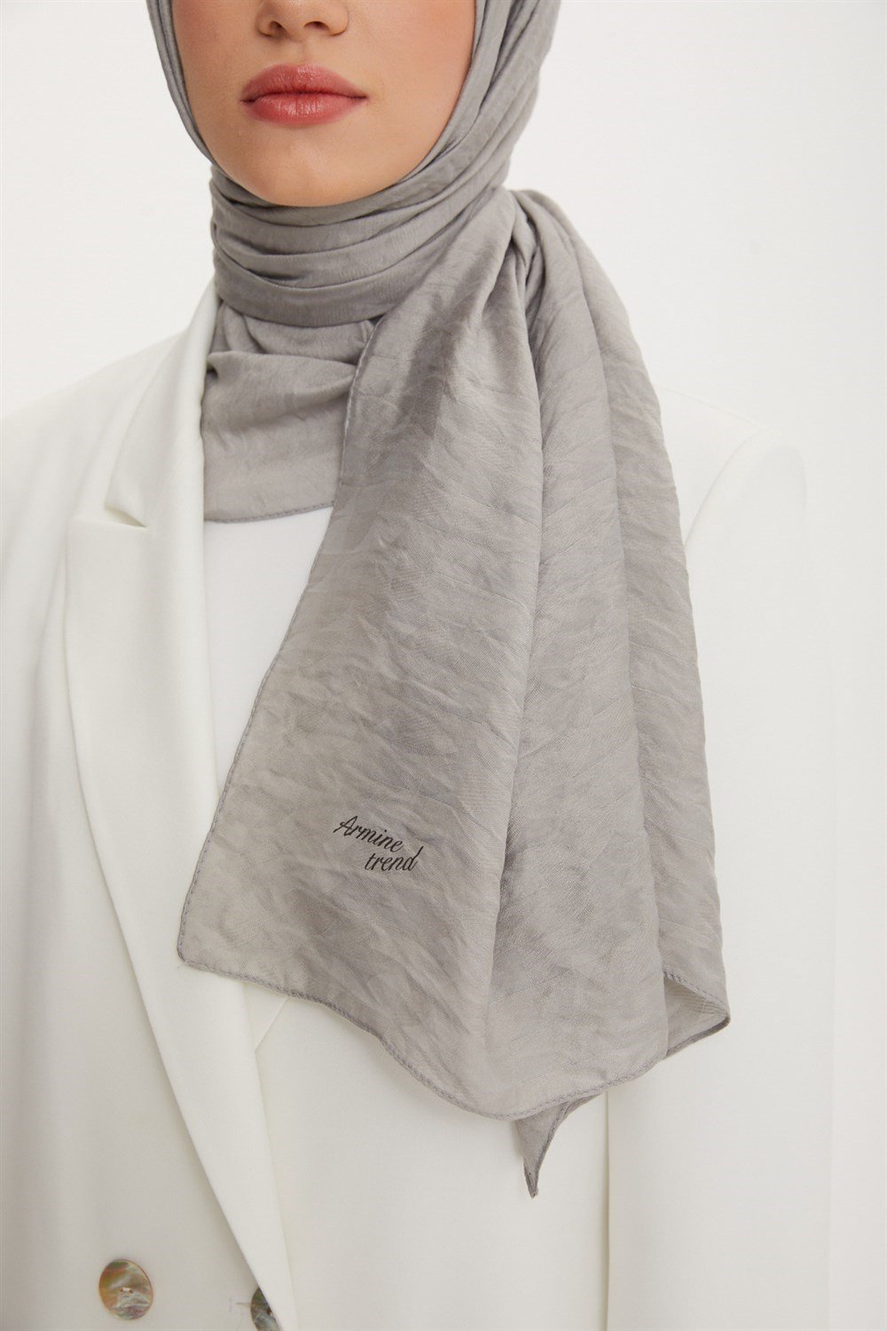 Armine Trend Vega Şal - Modal Kumaş - 3'lü Set - Vizon, Pembe, Lacivert - ATSVG-541-565-3494