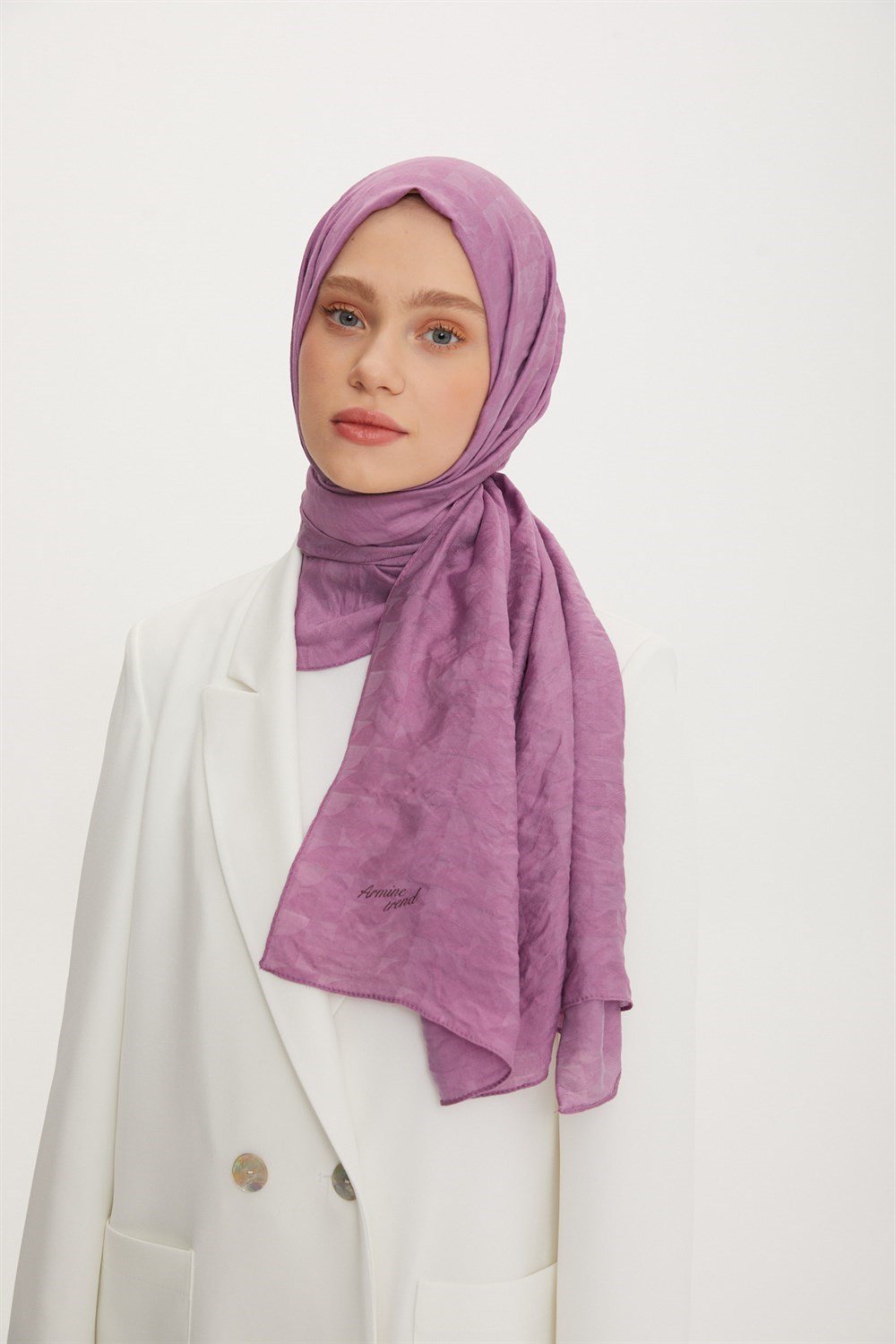 Armine Trend Vega Şal - Modal Kumaş - 3'lü Set - Mor, Gri, Eflatun - ATSVG-540-543-548