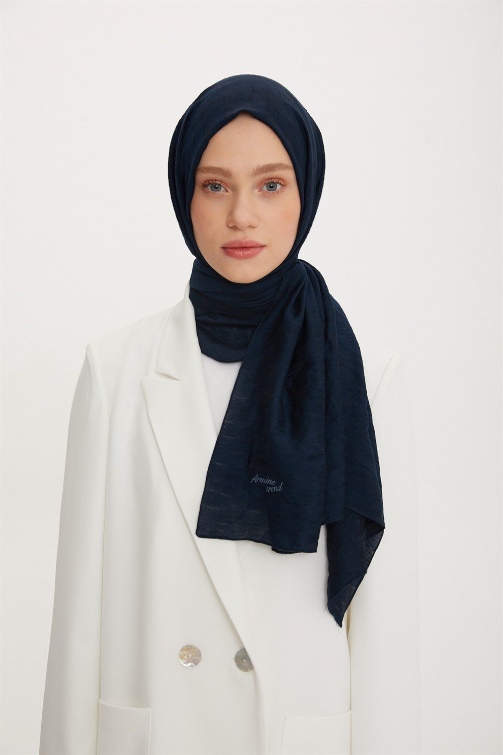 Armine Trend Vega Şal - Modal Kumaş - 3'lü Set - Vizon, Pembe, Lacivert - ATSVG-541-565-3494