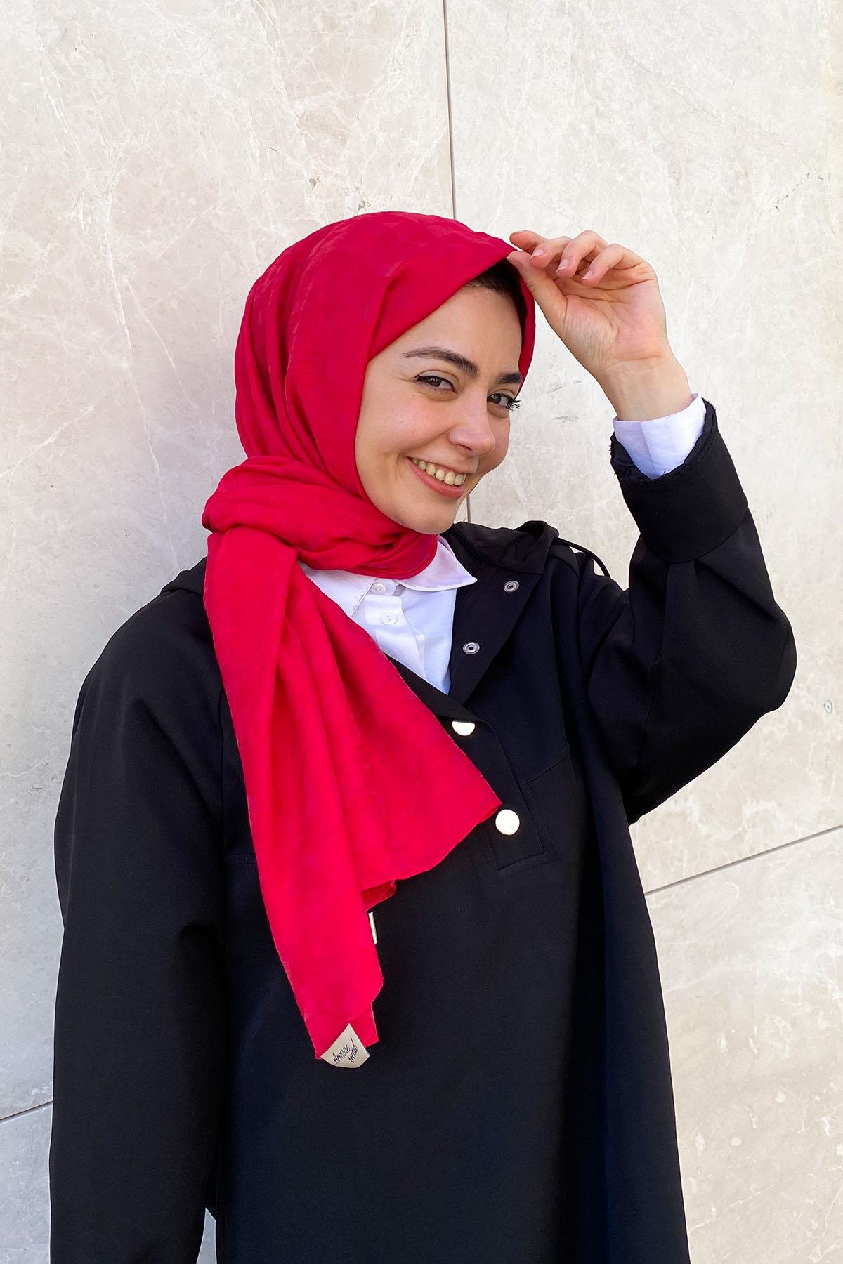 Armine Trend Vega Şal - Modal Kumaş - ATSVG-569 - Kırmızı