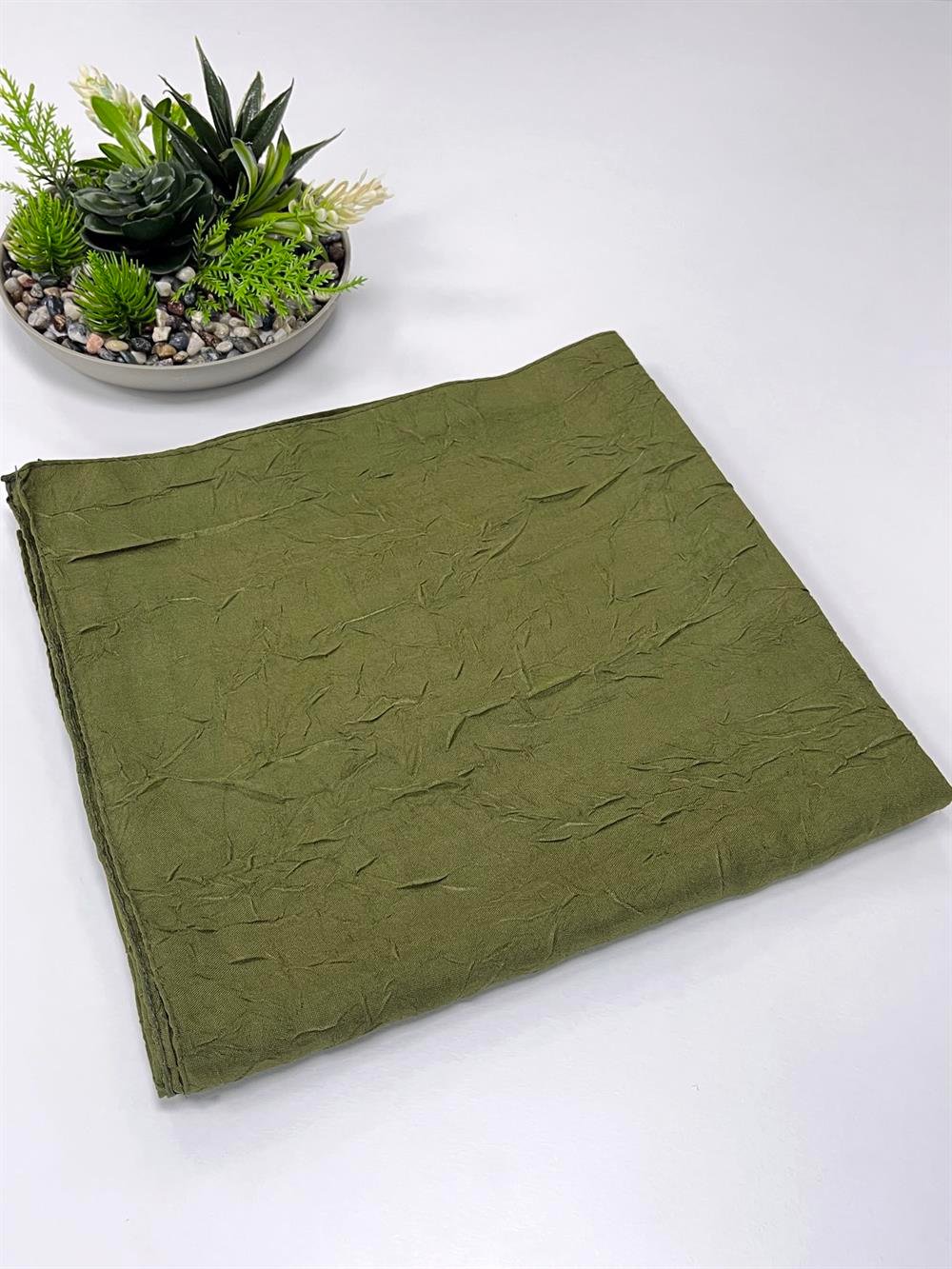 Bambu Kraş Eşarp - SEBKE54 - Kına Yeşili