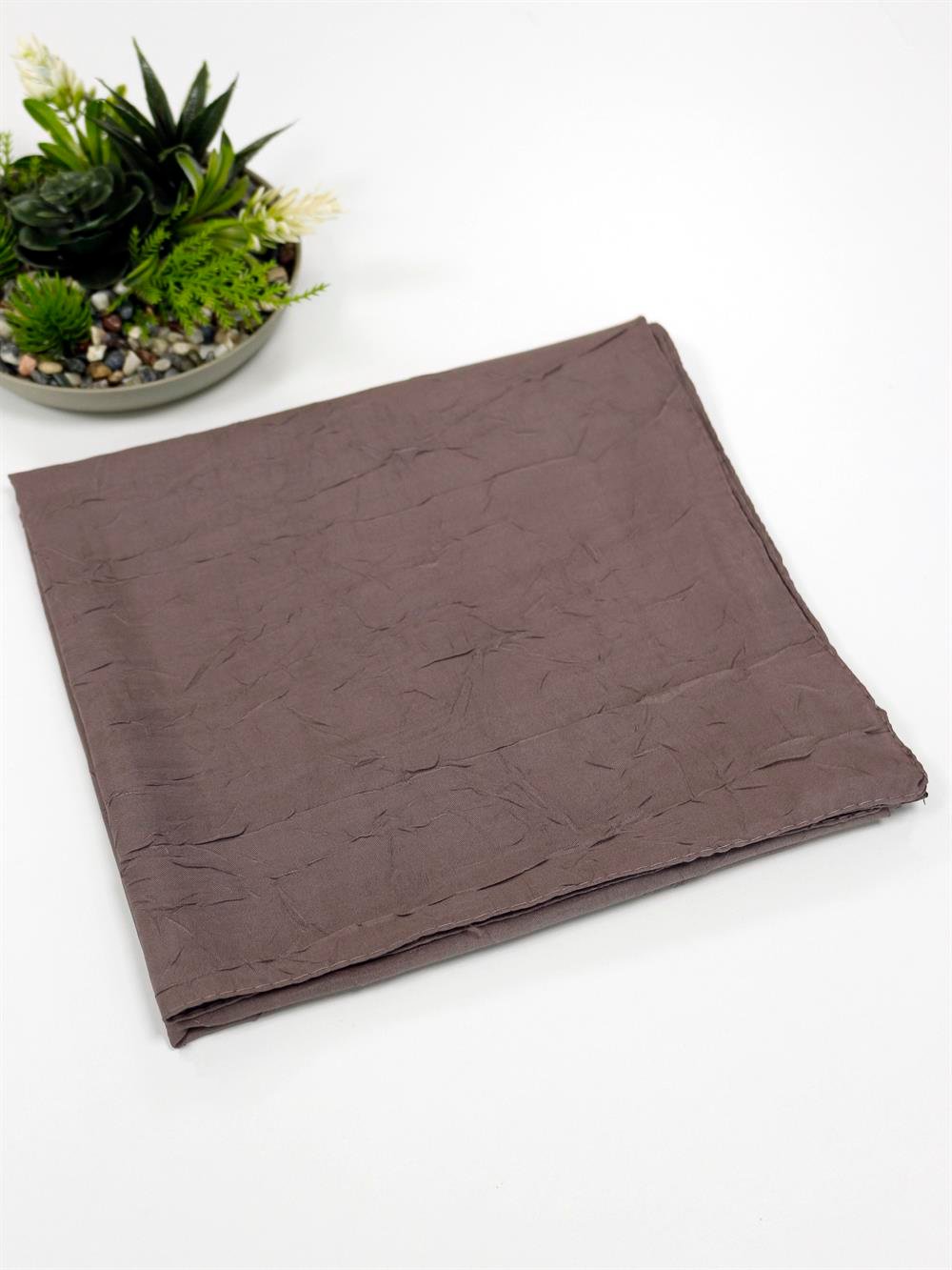 Bambu Kraş Eşarp - SEBKE65 - Açık Kahve