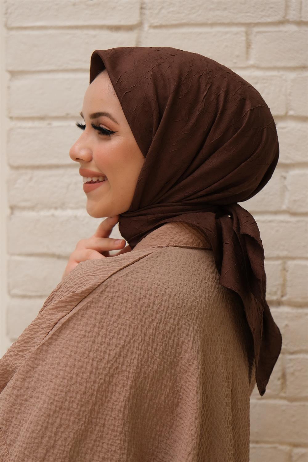 Bambu Kraş Eşarp - SEBKE66 - Çikolata Kahve