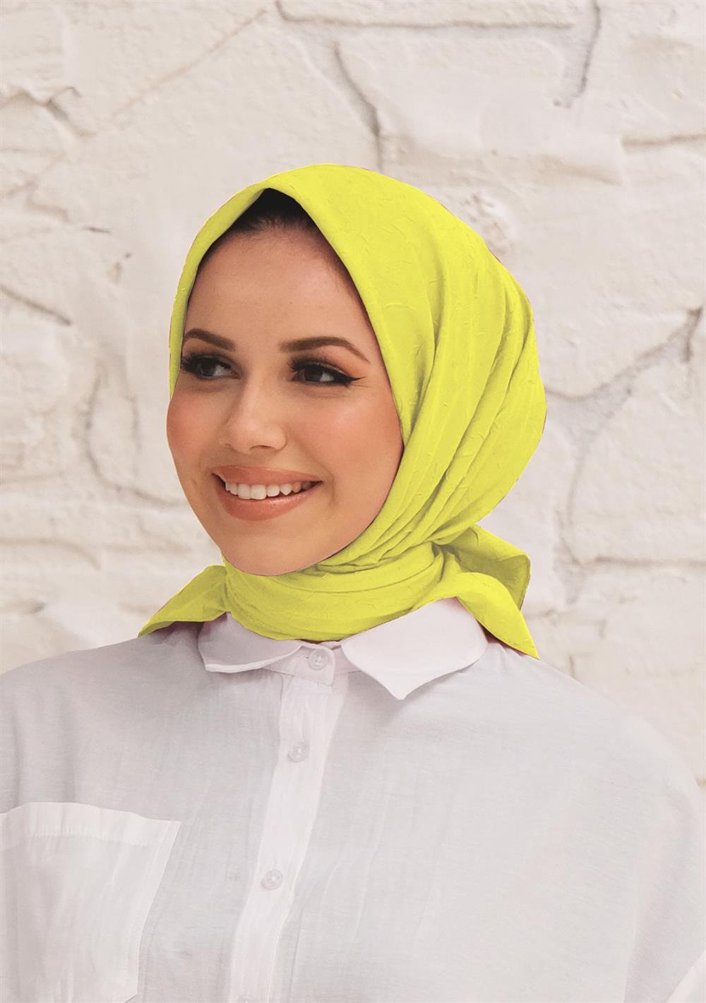 Bambu Kraş Eşarp - SEBKE69 - Sarı