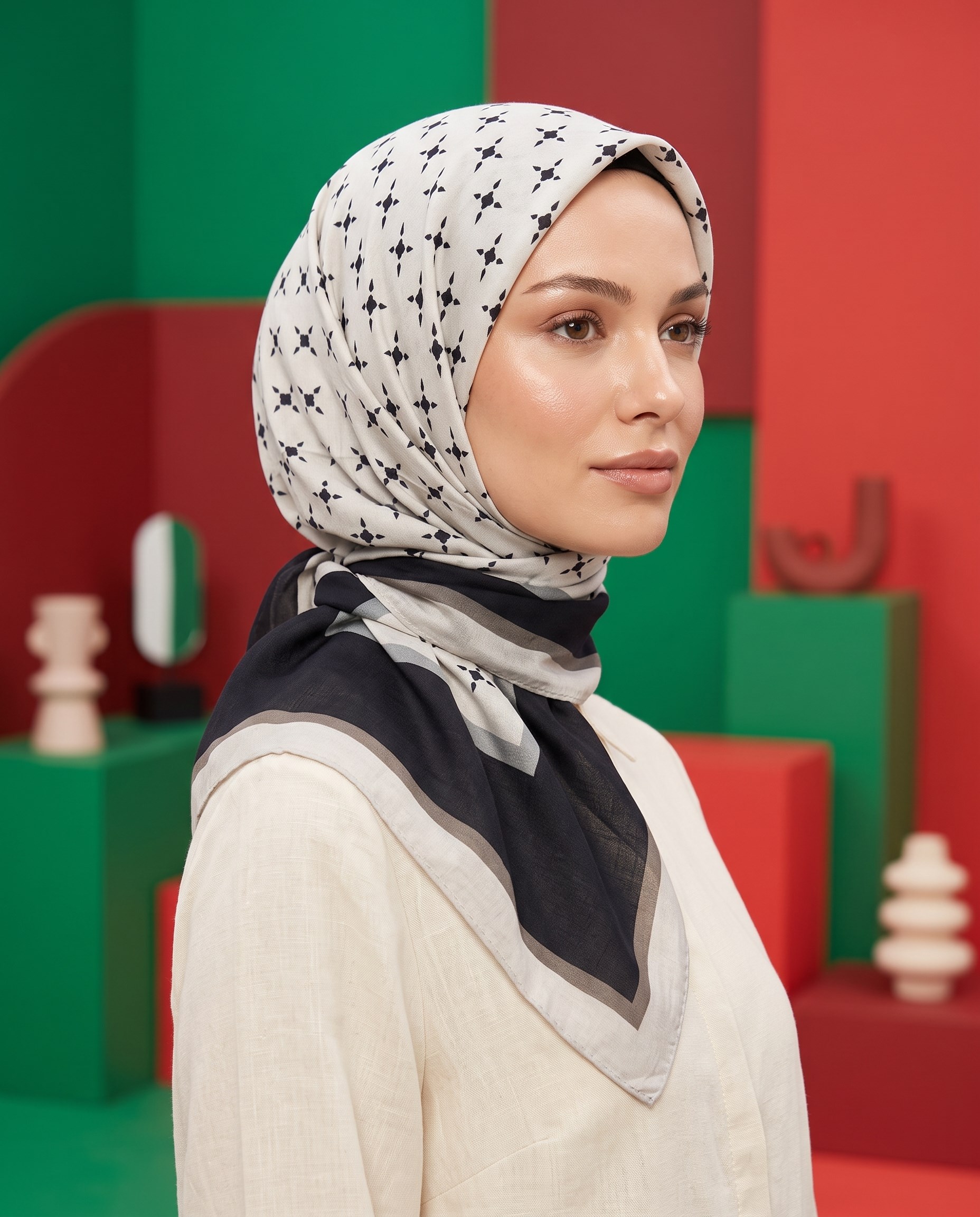 Benetton Viskon Eşarp - Siena - 1001-002 - Siyah