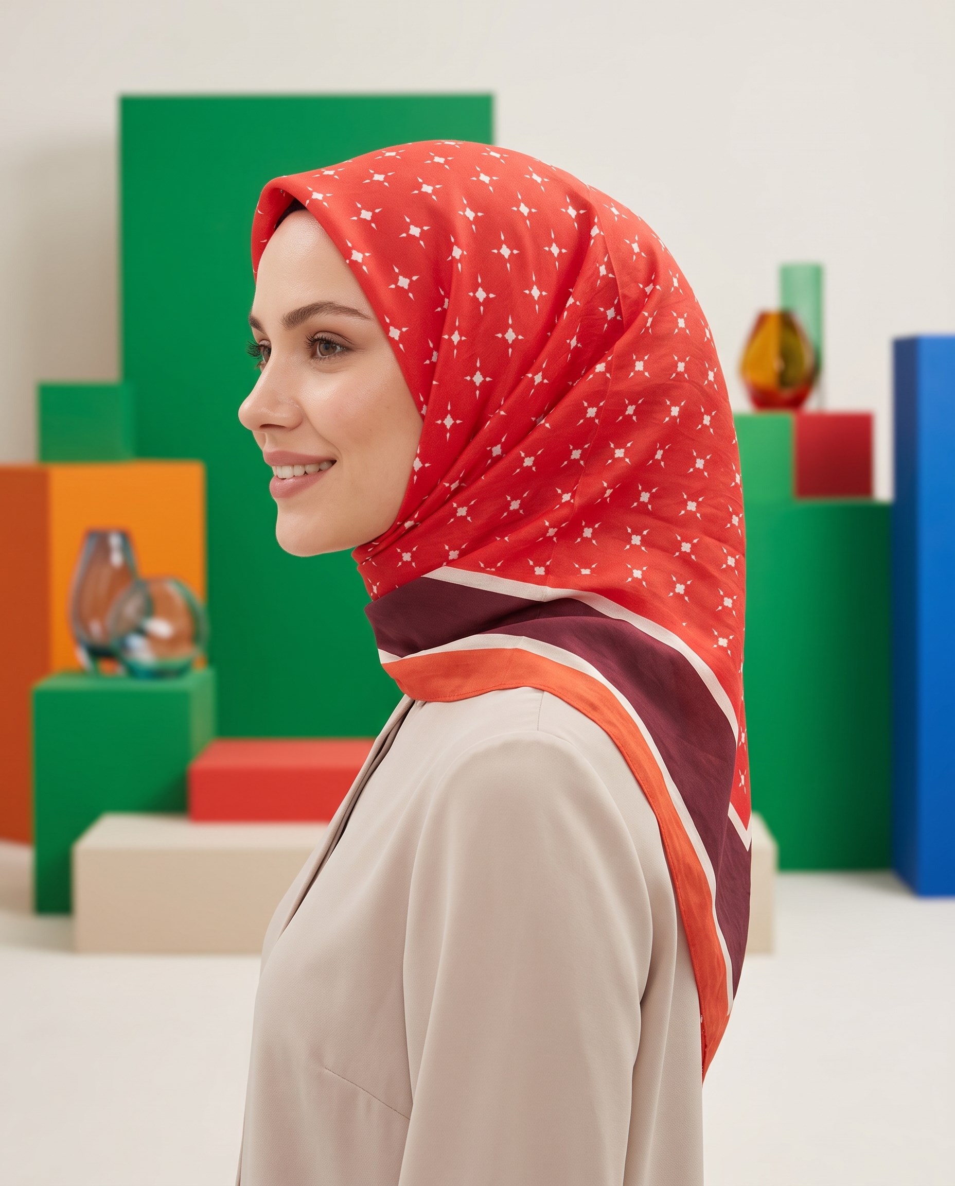Benetton Viskon Eşarp - Siena - 1001-040 - Şeftali