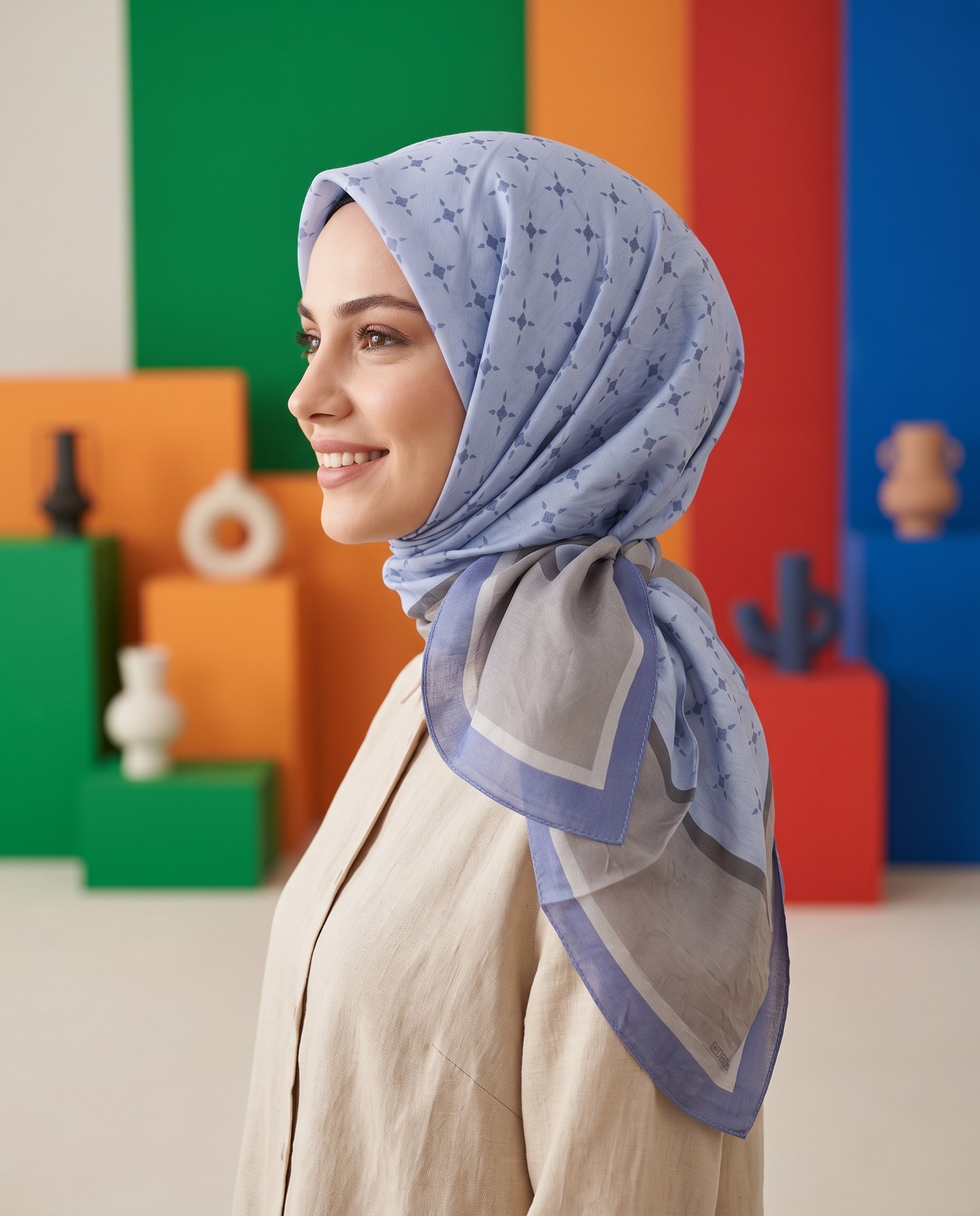 Benetton Viskon Eşarp - Siena - 1001-069 - Petrol