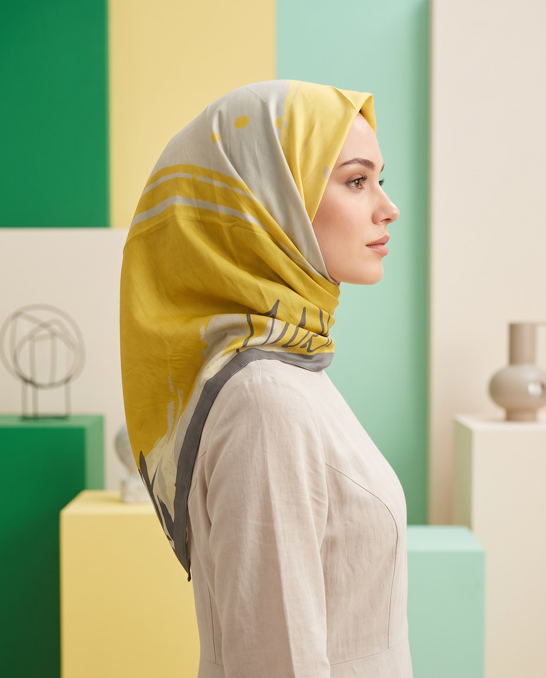 Benetton Viskon Eşarp - Siena - 1002-009 - Gri