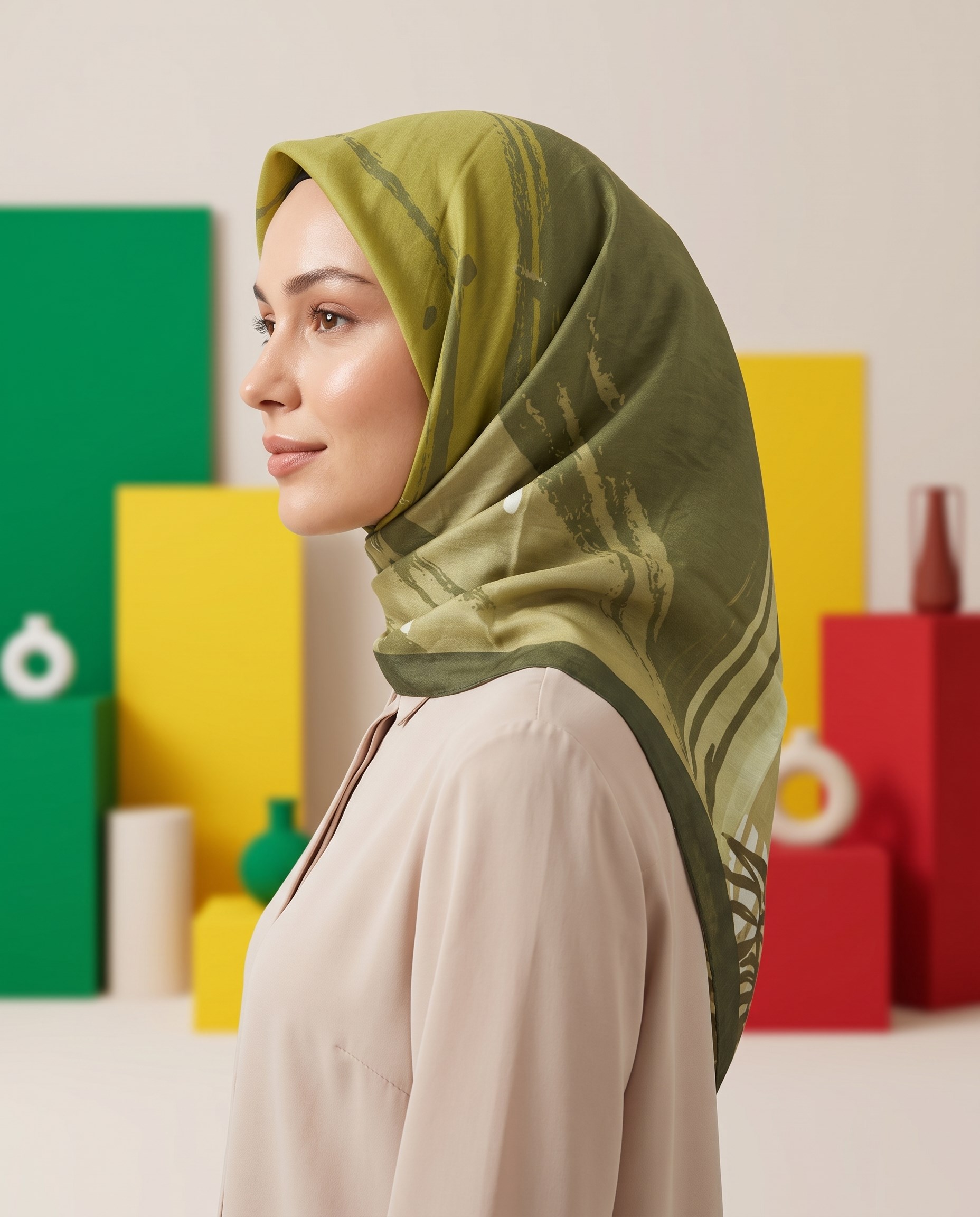 Benetton Viskon Eşarp - Siena - 1002-020 - Haki