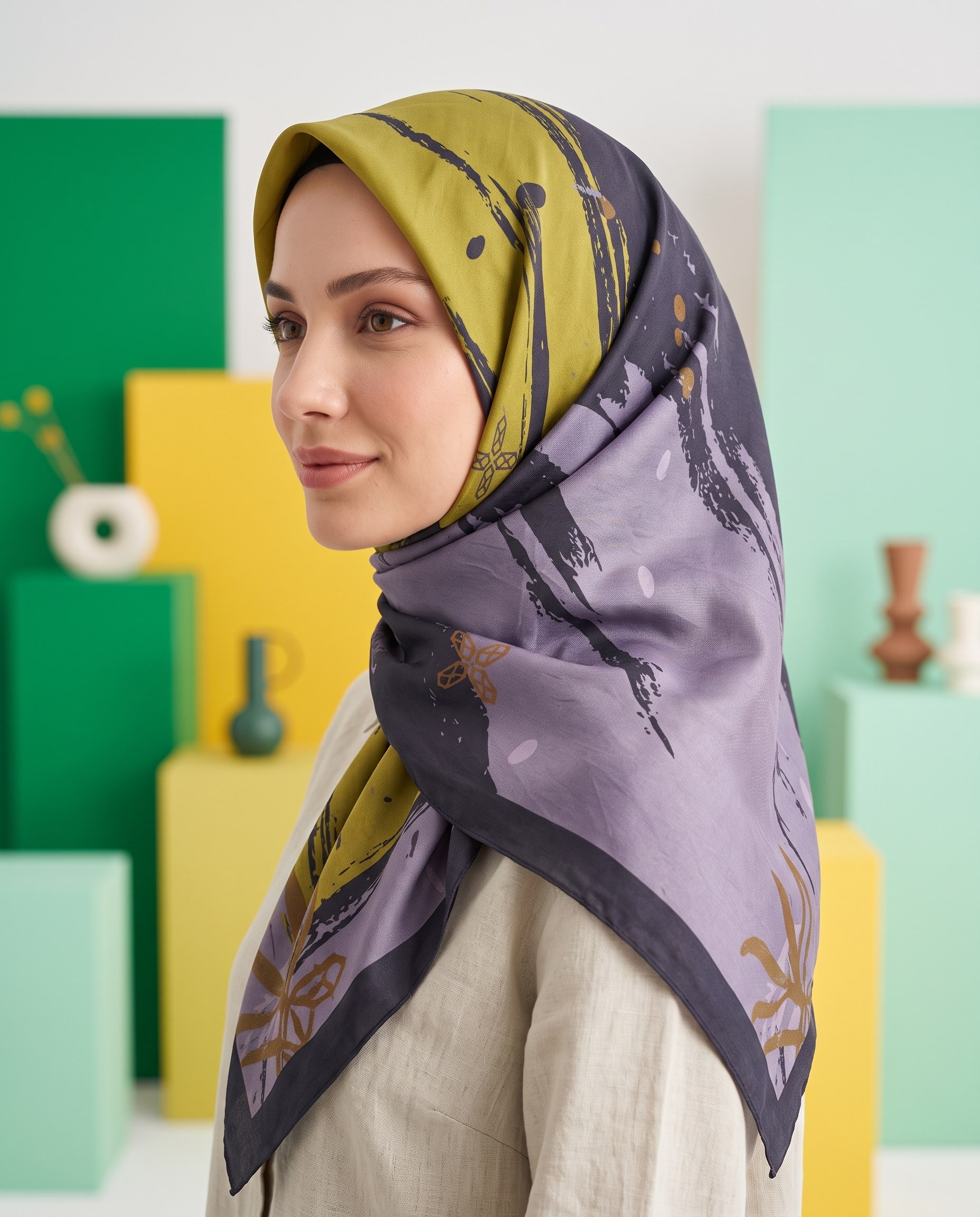 Benetton Viskon Eşarp - Siena - 1002-021 - Füme