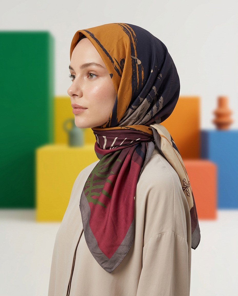 Benetton Viskon Eşarp - Siena - 1002-022 - Bordo
