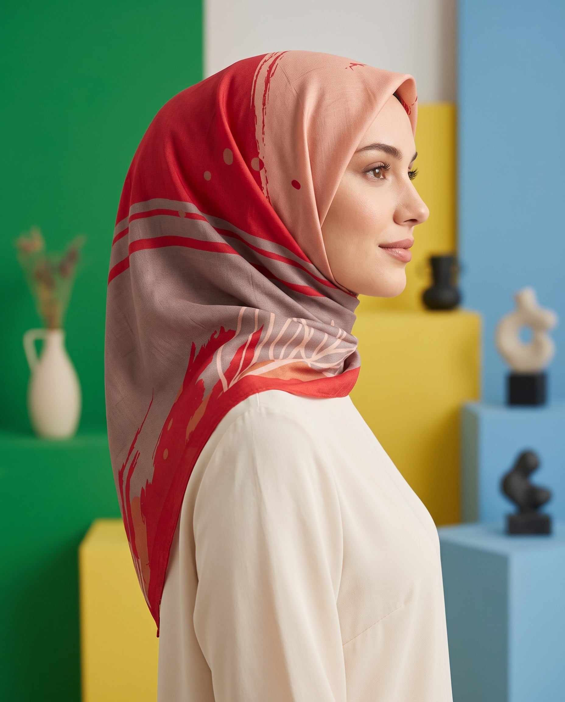 Benetton Viskon Eşarp - Siena - 1002-037 - Gül Kurusu