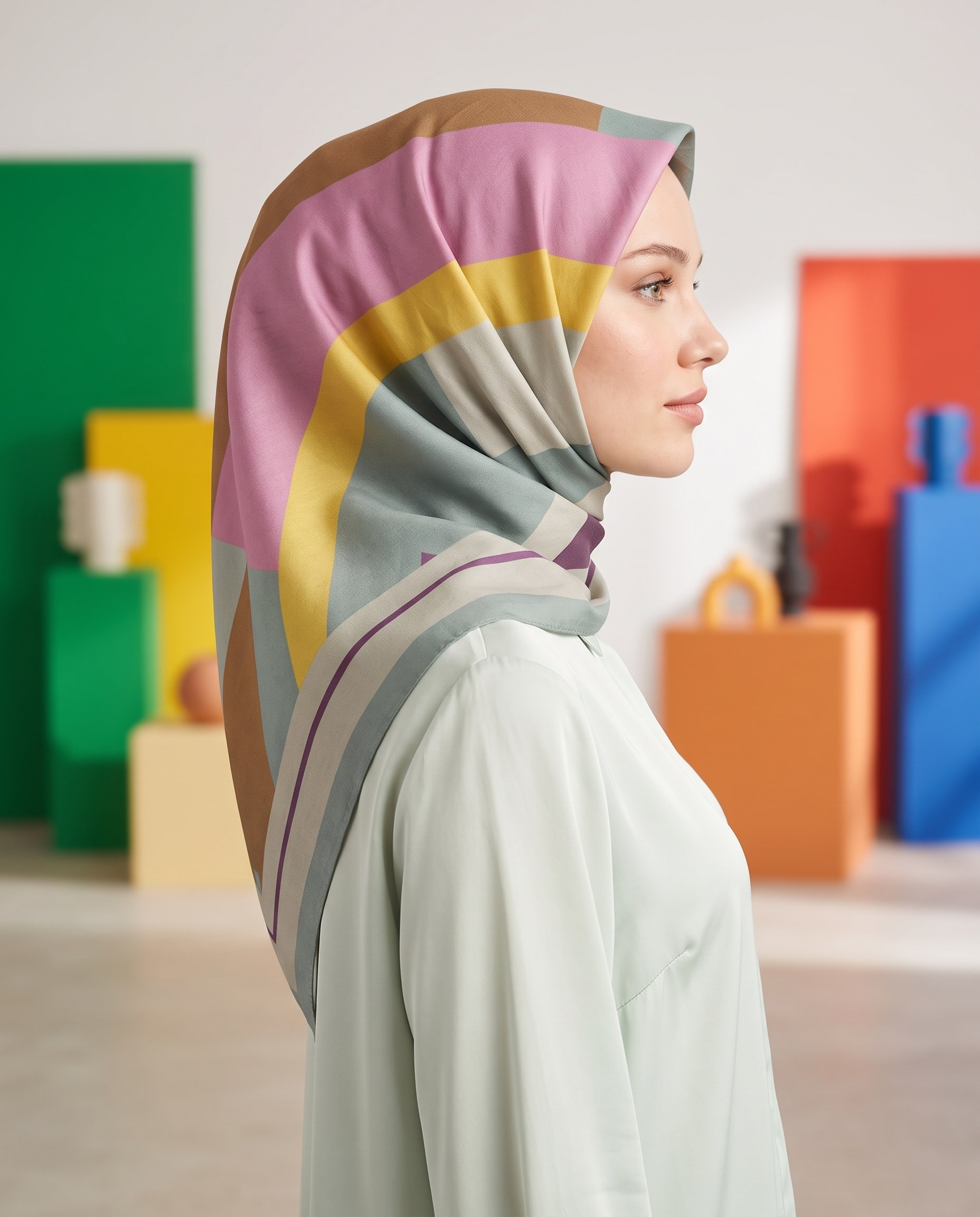 Benetton Viskon Eşarp - Siena - 1005-009 - Gri