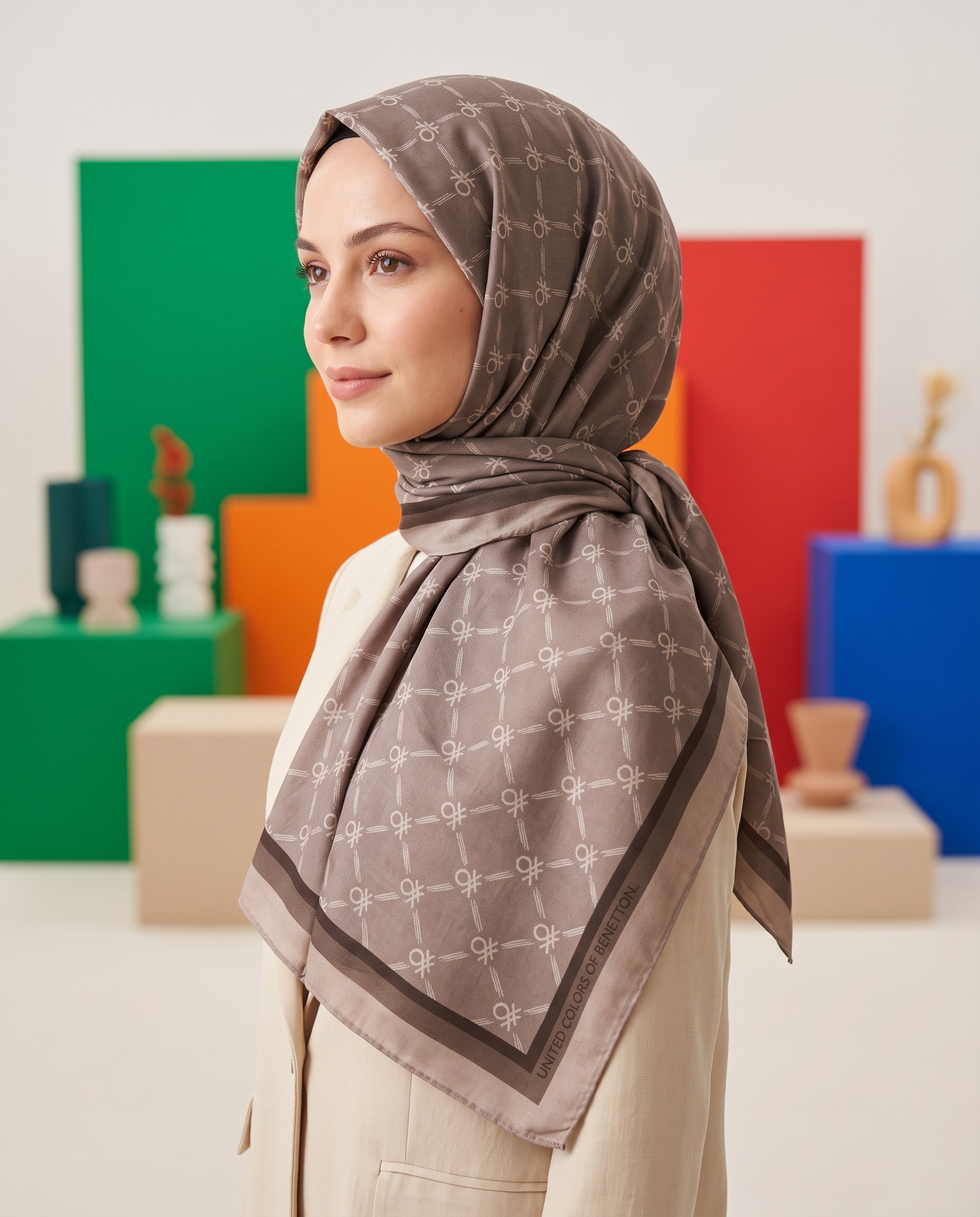Benetton Viskon Eşarp - Siena - 1040-025 - Vizon