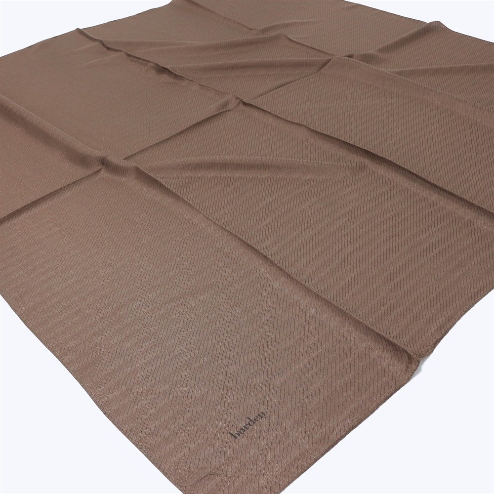 Burden Perla Simli Büyük Boy Eşarp - 110 cm - V14 - Koyu Kahve