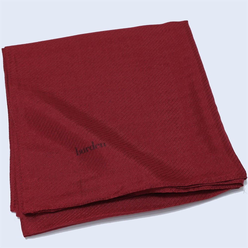 Burden Perla Simli Büyük Boy Eşarp - 110 cm - V3 - Bordo