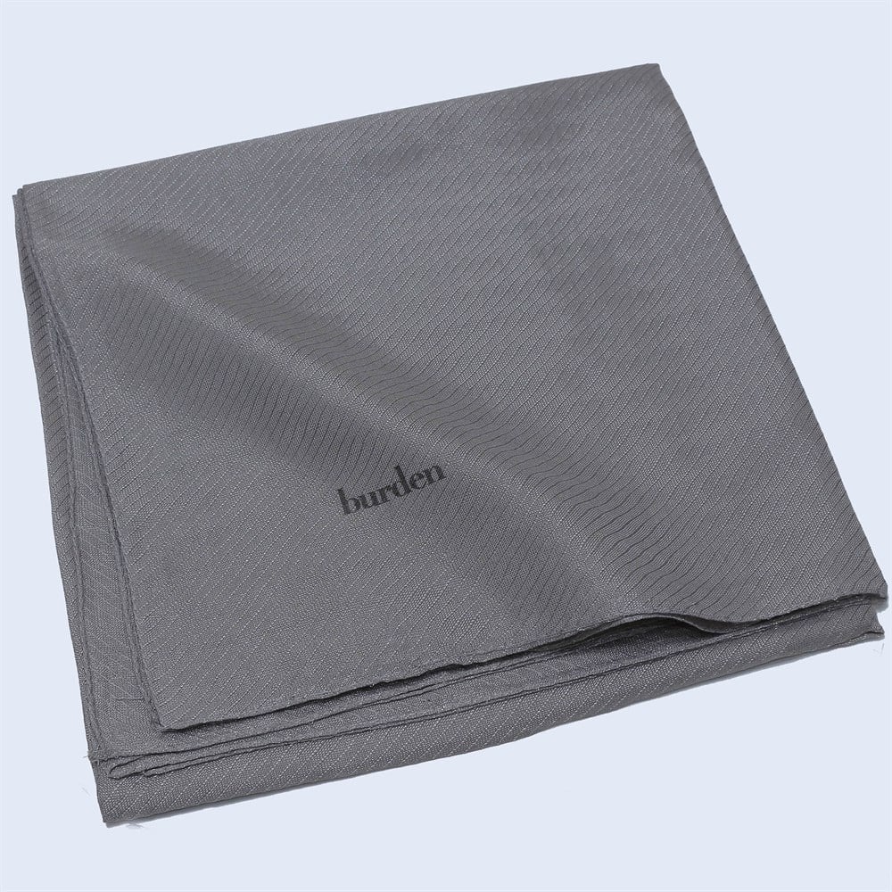 Burden Perla Simli Büyük Boy Eşarp - 110 cm - V16 - Koyu Gri