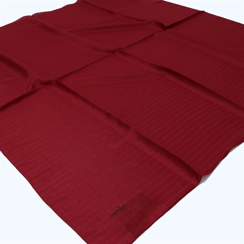 Burden Perla Simli Büyük Boy Eşarp - 110 cm - V3 - Bordo