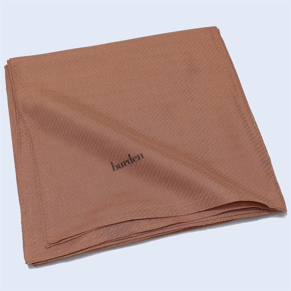 Burden Perla Simli Büyük Boy Eşarp - 110 cm - V13 - Soğan Kabuğu