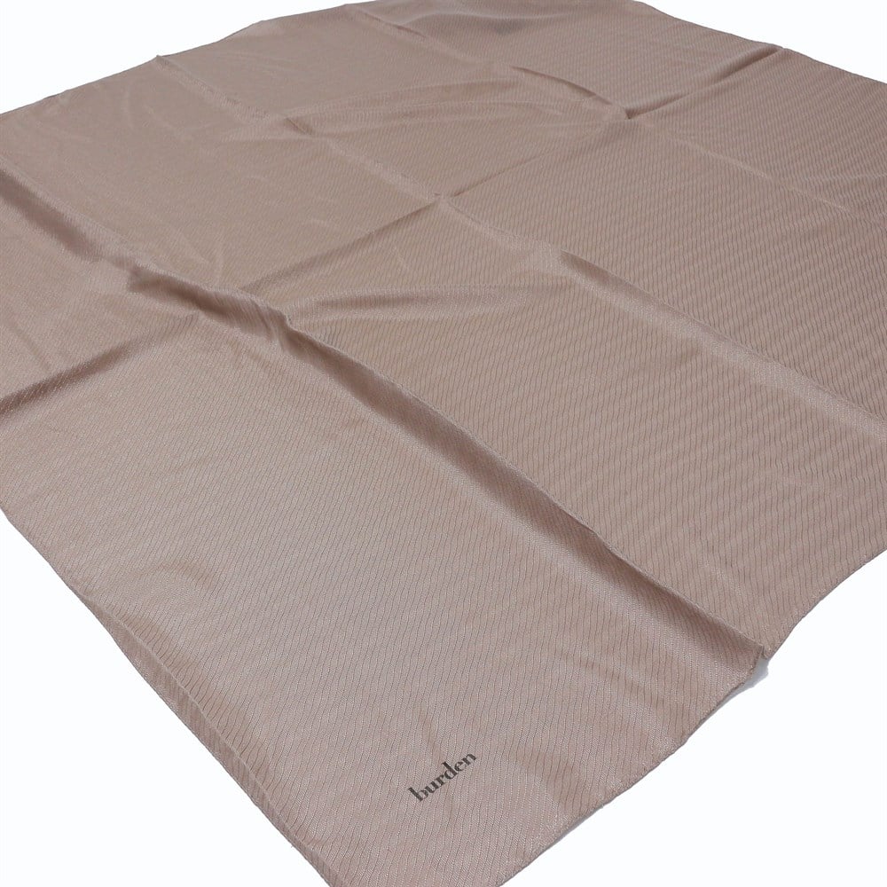 Burden Perla Simli Büyük Boy Eşarp - 110 cm - V8 - Koyu Vizon