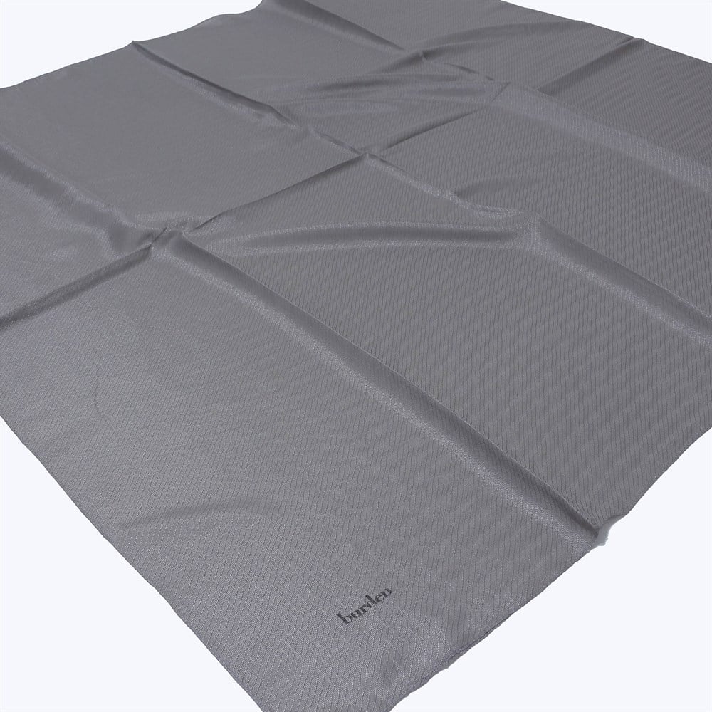 Burden Perla Simli Büyük Boy Eşarp - 110 cm - V16 - Koyu Gri