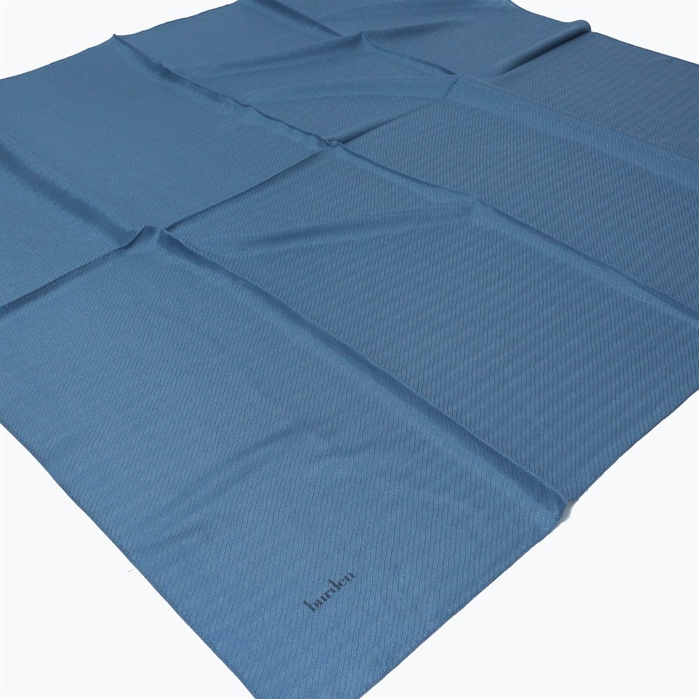 Burden Perla Simli Büyük Boy Eşarp - 110 cm - V11 - İndigo