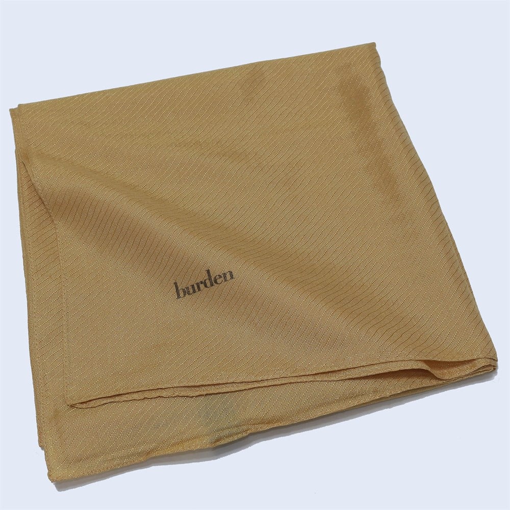 Burden Perla Simli Büyük Boy Eşarp - 110 cm - V9 - Altın