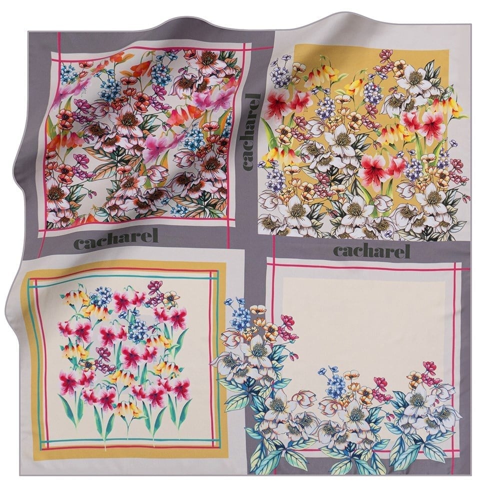 Cacharel Hafif Defolu Polyester Eşarp - 7937314-971 - D366