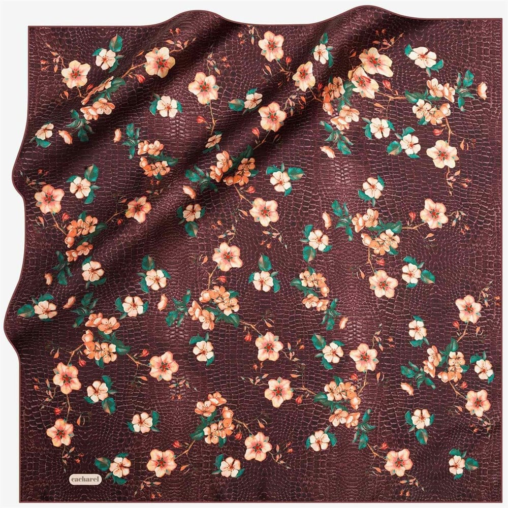 Cacharel Twill İpek Eşarp - 2019 İlkbahar-Yaz  - 7824313-941 - Tivil
