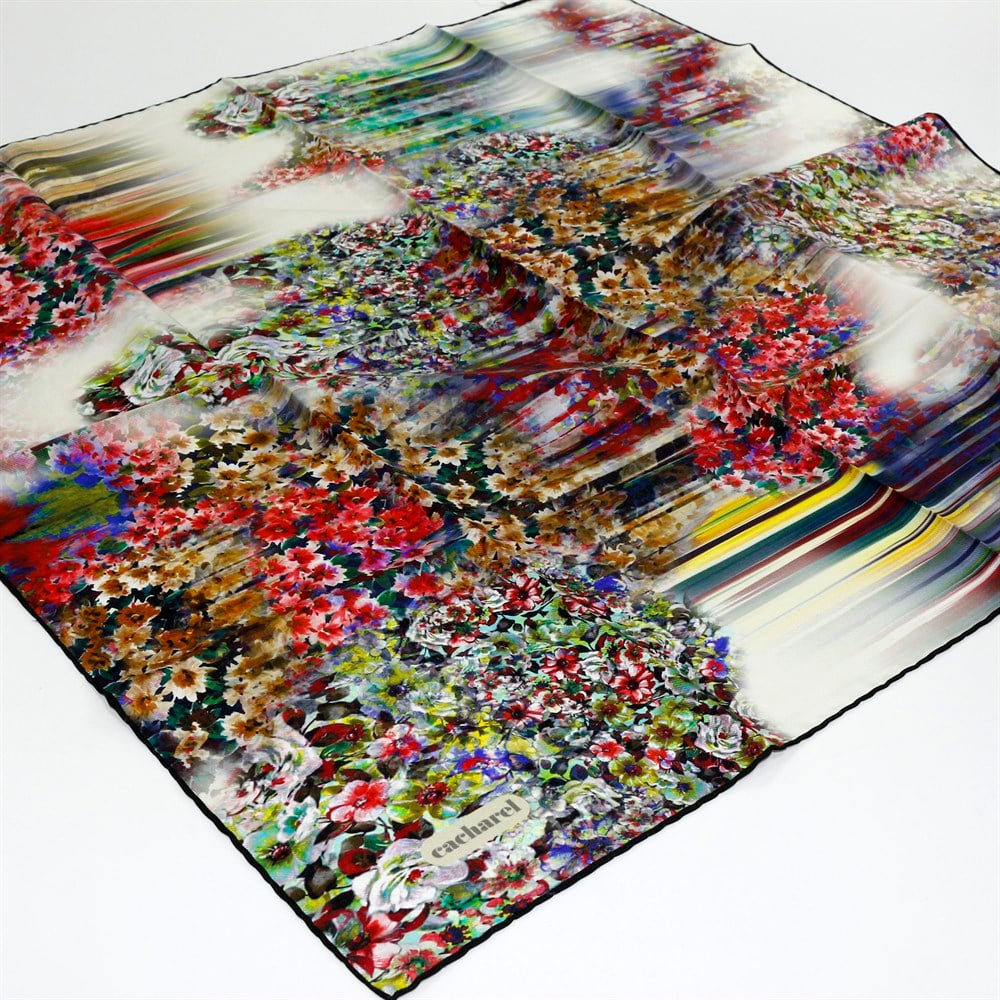 Cacharel Twill İpek Eşarp - 2021 İlkbahar-Yaz - 8280313-911 - Tivil
