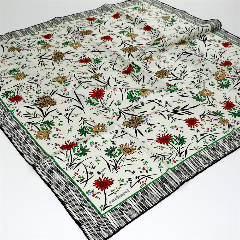 Cacharel Twill İpek Eşarp - 2021 İlkbahar-Yaz - 8131313-912 - Tivil