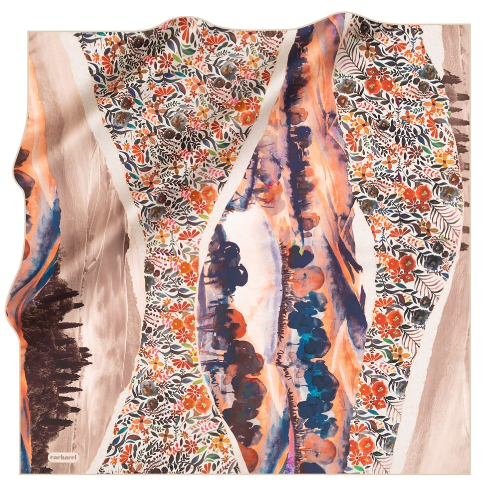 Cacharel Twill İpek Eşarp - 2021 İlkbahar-Yaz - 8048313-961 - Tivil