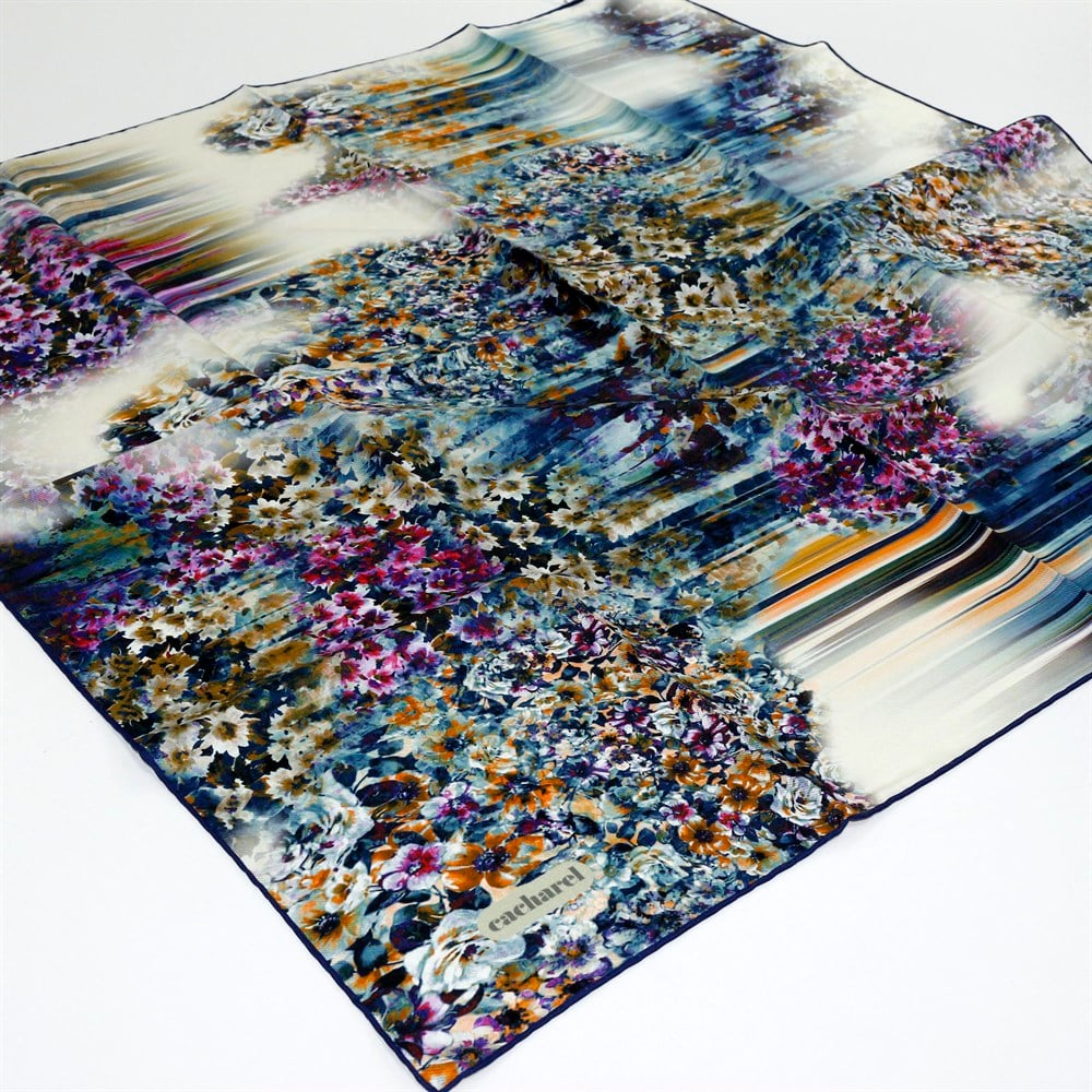 Cacharel Twill İpek Eşarp - 2021 İlkbahar-Yaz - 8280313-921 - Tivil