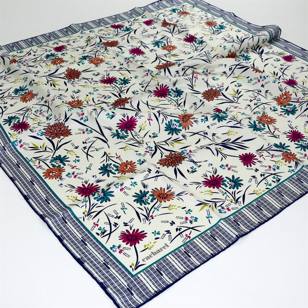 Cacharel Twill İpek Eşarp - 2021 İlkbahar-Yaz - 8131313-922 - Tivil