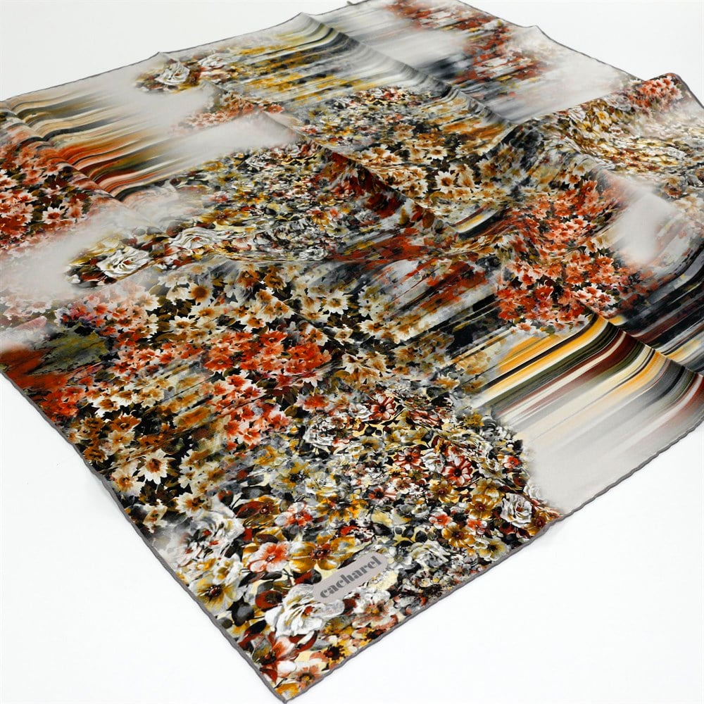 Cacharel Twill İpek Eşarp - 2021 İlkbahar-Yaz - 8280313-972 - Tivil