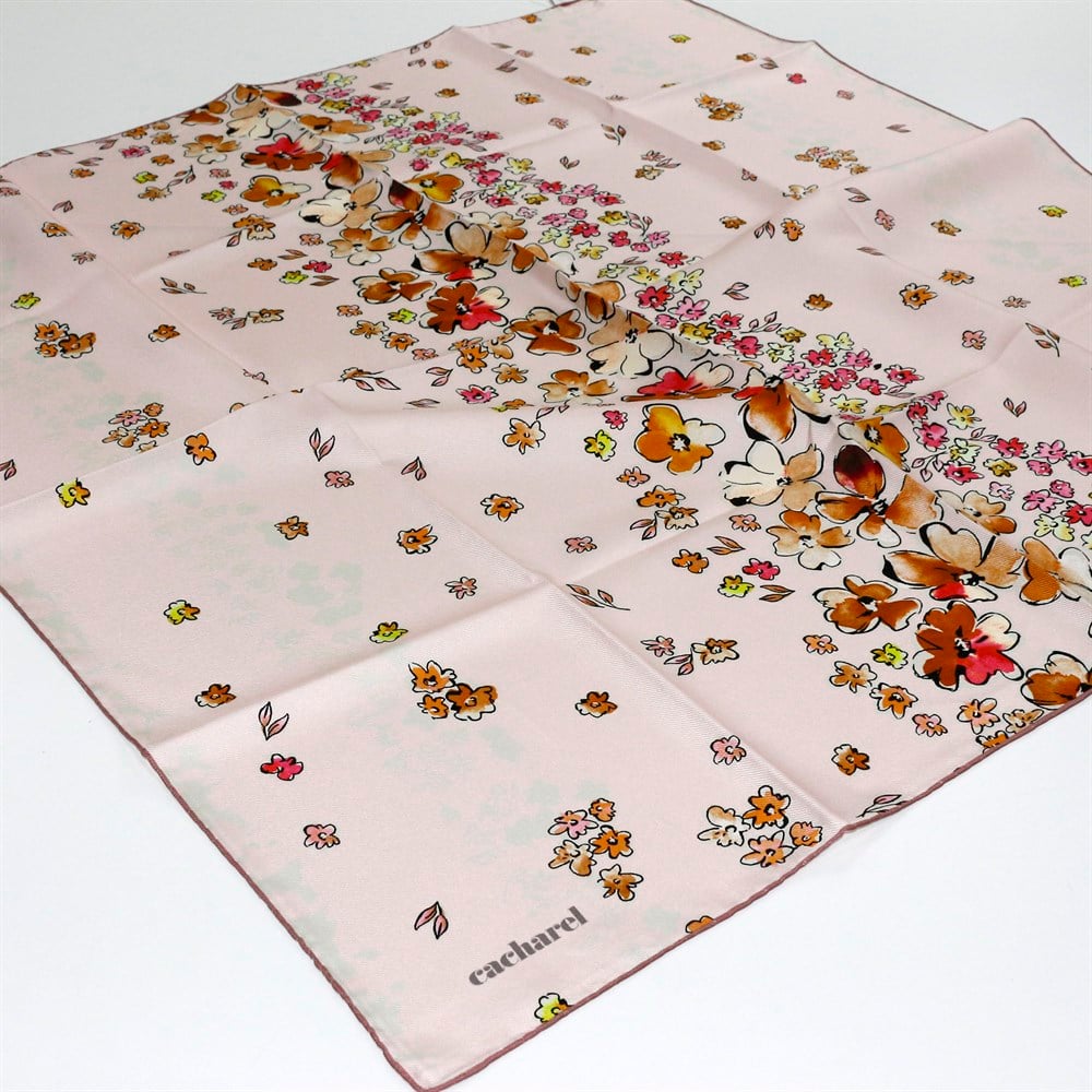 Cacharel Twill İpek Eşarp - 2021 İlkbahar-Yaz - 8302313-991 - Tivil