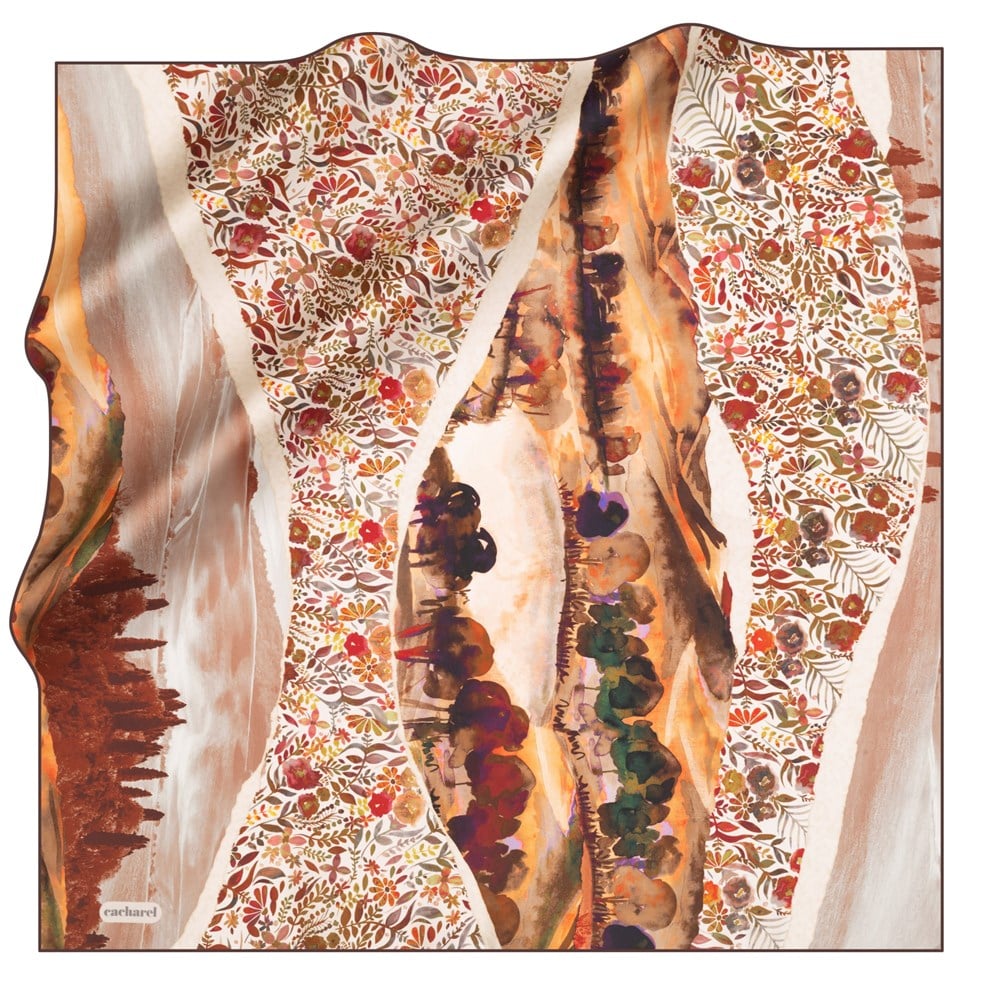 Cacharel Twill İpek Eşarp - 2021 İlkbahar-Yaz - 8048313-941 - Tivil