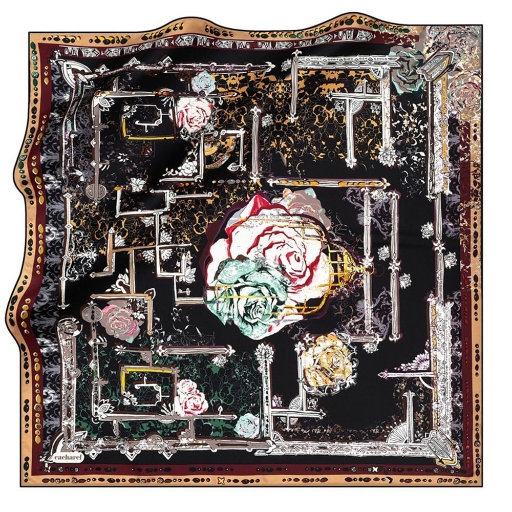 Cacharel Twill İpek Eşarp - 2021/2022 Sonbahar-Kış - 6626313-915 - Tivil