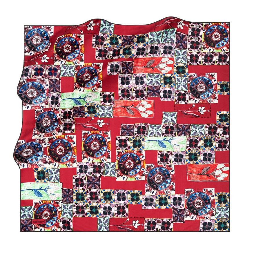Cacharel Twill İpek Eşarp - 2021/2022 Sonbahar-Kış - 7204313-915 - Tivil
