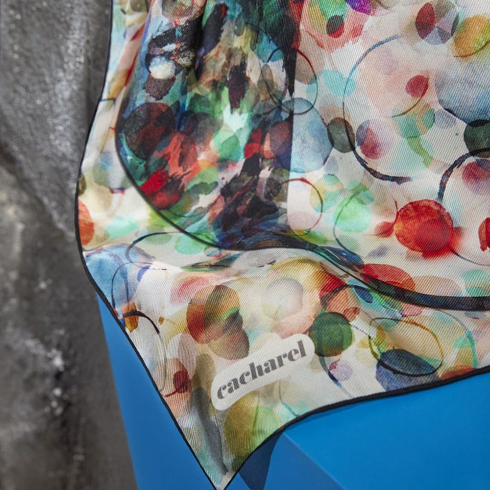 Cacharel Twill İpek Eşarp - 2022/2023 Sonbahar-Kış - 8593313-911 - Tivil