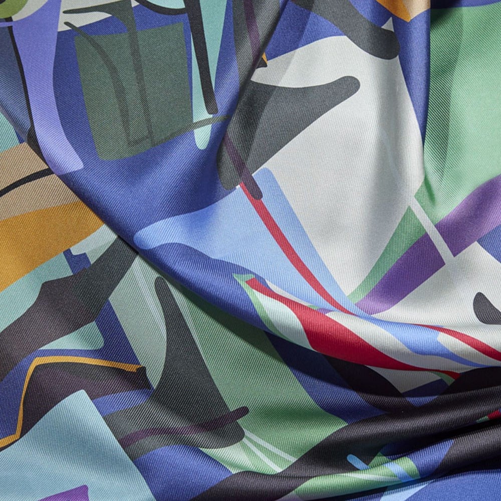 Cacharel Twill İpek Eşarp - 2022/2023 Sonbahar-Kış - 8557313-921 - Tivil