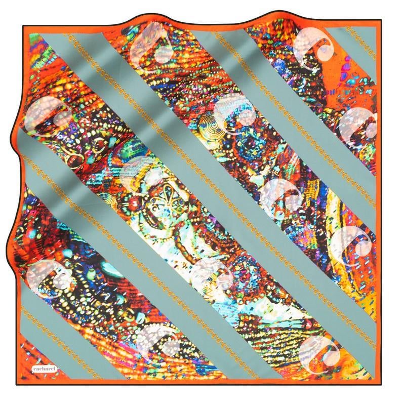 Cacharel Twill İpek Eşarp - 2024 İlkbahar-Yaz - 8849313-912 - Tivil