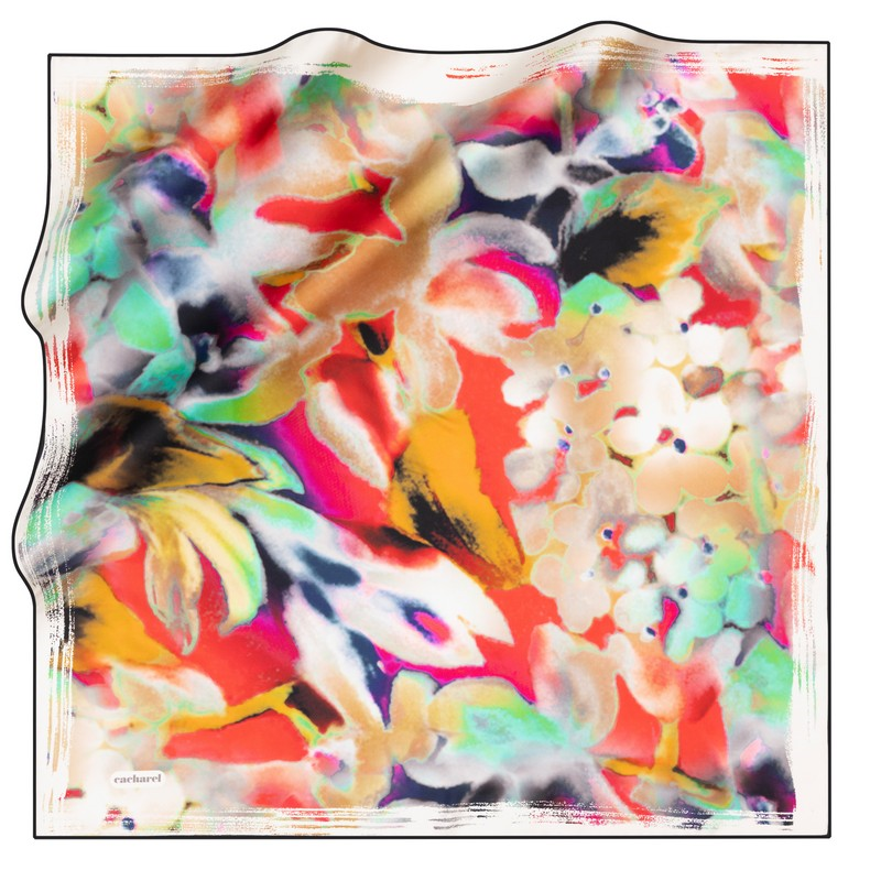 Cacharel Twill İpek Eşarp - 2025 İlkbahar-Yaz - 8756313-911 - Tivil